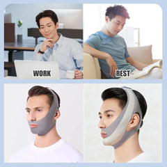 Men's V-Lift Face Slimming Band Sleep Mask Double Chin Removal Anti Wrinkle Breathable Bandage Facial Tightening Strap