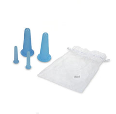 4 Pcs Silicone Facial Cupping Set Vacuum Massage Cup Kit Natural Silicone Facial Massage Cup Anti-Aging Beauty Tool