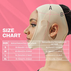 Adjustable Velcro Double Chin Reducer Face Lifting Belt Double Layer Cutout Design At The Chin Shaper Straps