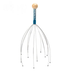 1PC Octopus Head Massager Stainless Steel Engraved Head Relaxer Brain Massage Claw Scalp Scratcher Itch Reliever Random Color
