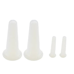 4 Pcs Silicone Facial Cupping Set Vacuum Massage Cup Kit Natural Silicone Facial Massage Cup Anti-Aging Beauty Tool