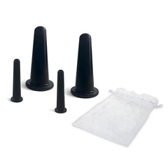 4 Pcs Silicone Facial Cupping Set Vacuum Massage Cup Kit Natural Silicone Facial Massage Cup Anti-Aging Beauty Tool