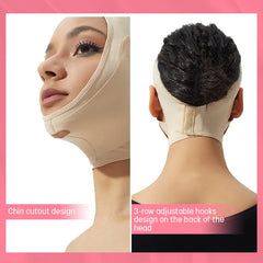 Adjustable Velcro Double Chin Reducer Face Lifting Belt Double Layer Cutout Design At The Chin Shaper Straps