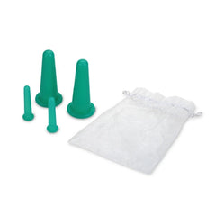 4 Pcs Silicone Facial Cupping Set Vacuum Massage Cup Kit Natural Silicone Facial Massage Cup Anti-Aging Beauty Tool