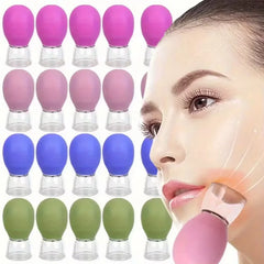 Silicone Cupping Set for Face & Body, Vacuum Suction Massager for Meridians, Nipple Corrector, Facial & Back Walking Cupper