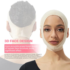 Adjustable Velcro Double Chin Reducer Face Lifting Belt Double Layer Cutout Design At The Chin Shaper Straps