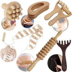 Household Wooden Massage Roller Handheld Manual Body Massage Guasha Tool Full-body Hand Push Trigger Point Massager Women Men
