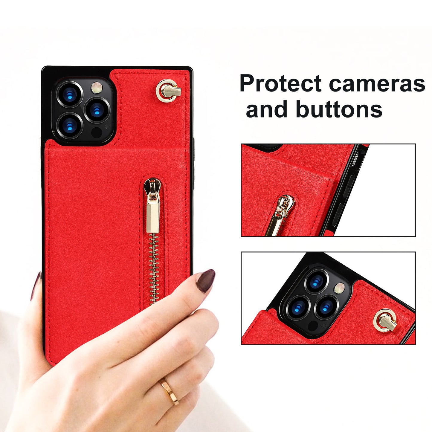 Redtrinket™ Zipper Phone Case Crossbody Wallet with Strap