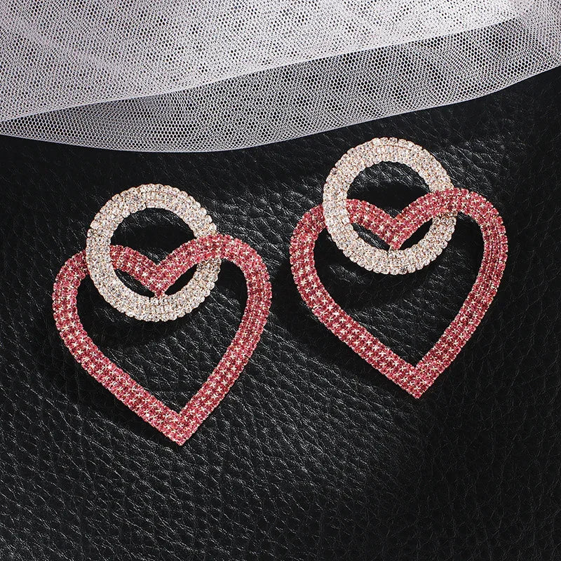 Redtrinket™ Fashion peach Heart Earrings