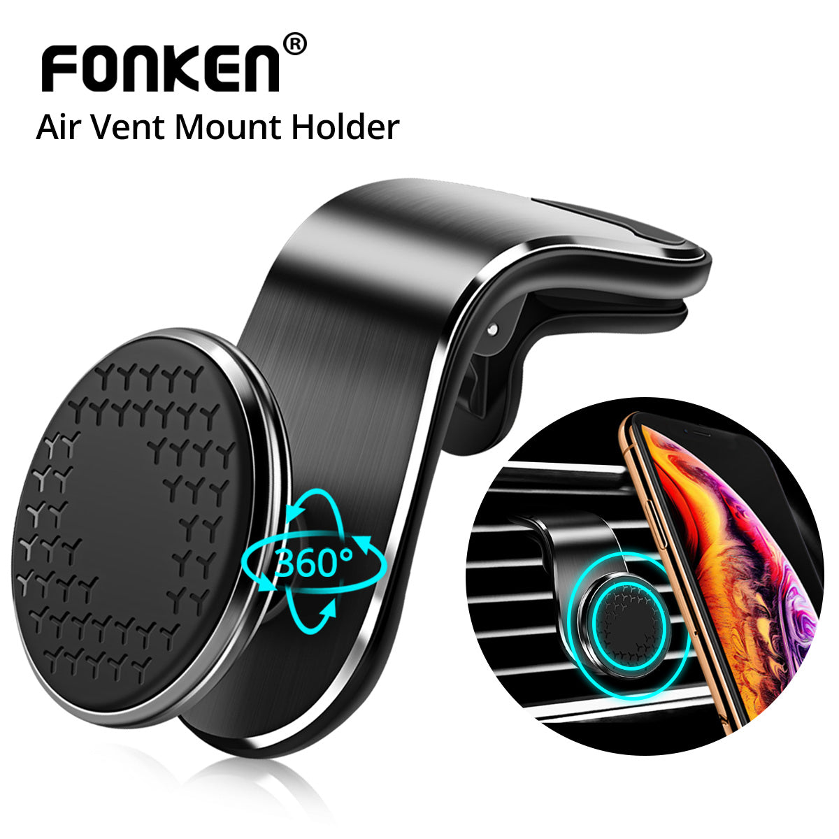 Redtrinket™ Magnetic Air Vent Car Phone Holder
