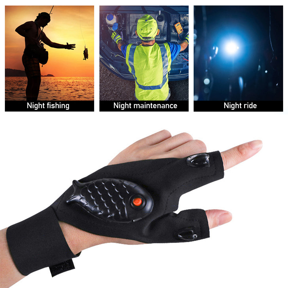 Redtrinket™ Flashlight Glow Fishing Gloves