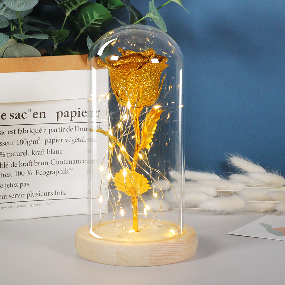 Redtrinket™ Romantic LED Eternal Rose in Glass Dome