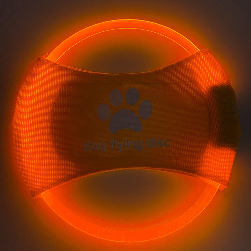 Dog Flying Discs Light Glowing LED Luminous Training Interactive Toys
