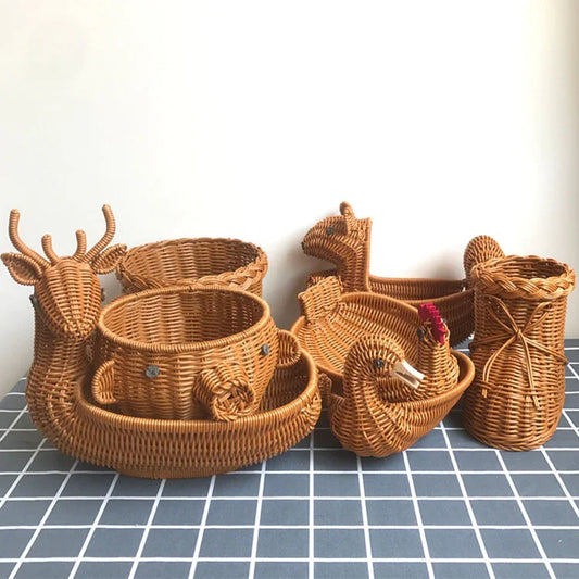 Redtrinket™ Creative Rattan Fruit Basket Home Furnishings
