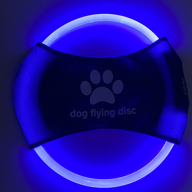 Dog Flying Discs Light Glowing LED Luminous Training Interactive Toys