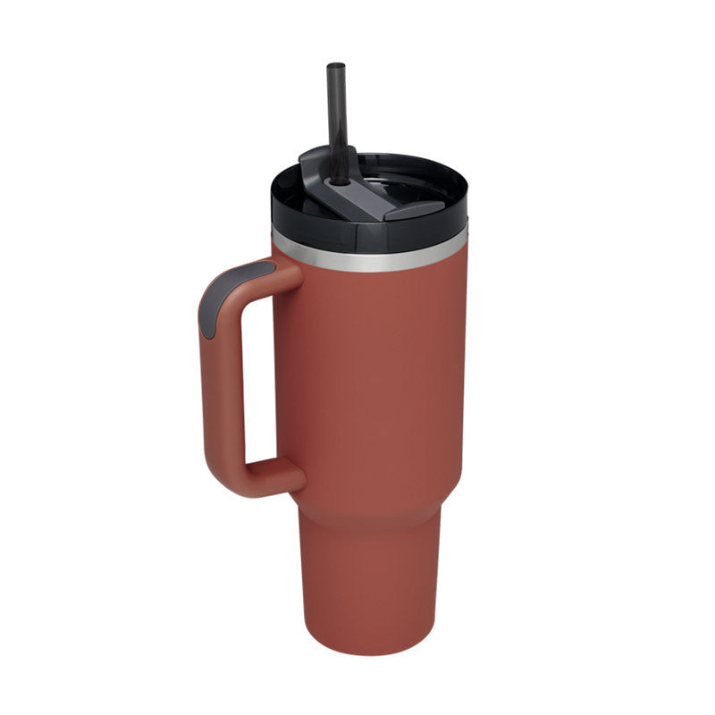 Redtrinket™ 40oz Insulated Tumbler with Handle & Straw