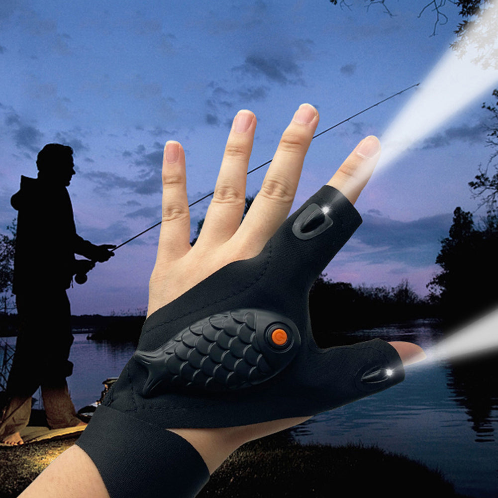 Redtrinket™ Flashlight Glow Fishing Gloves