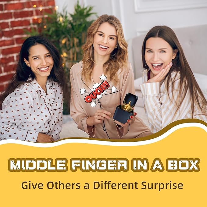 Interesting Prank Gift Jumping Middle Finger in Box