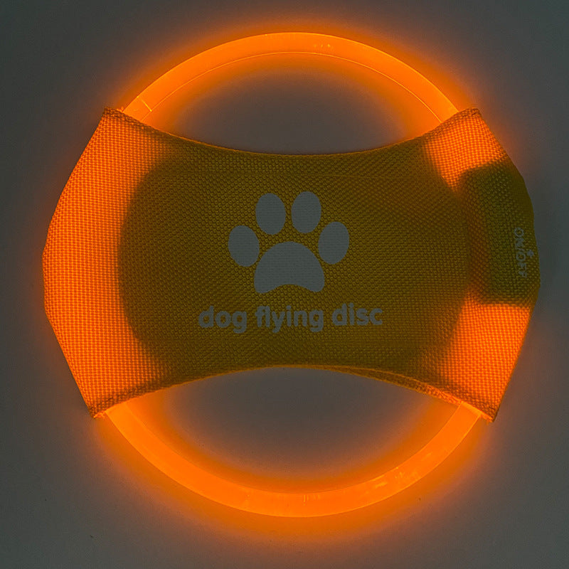 Dog Flying Discs Light Glowing LED Luminous Training Interactive Toys