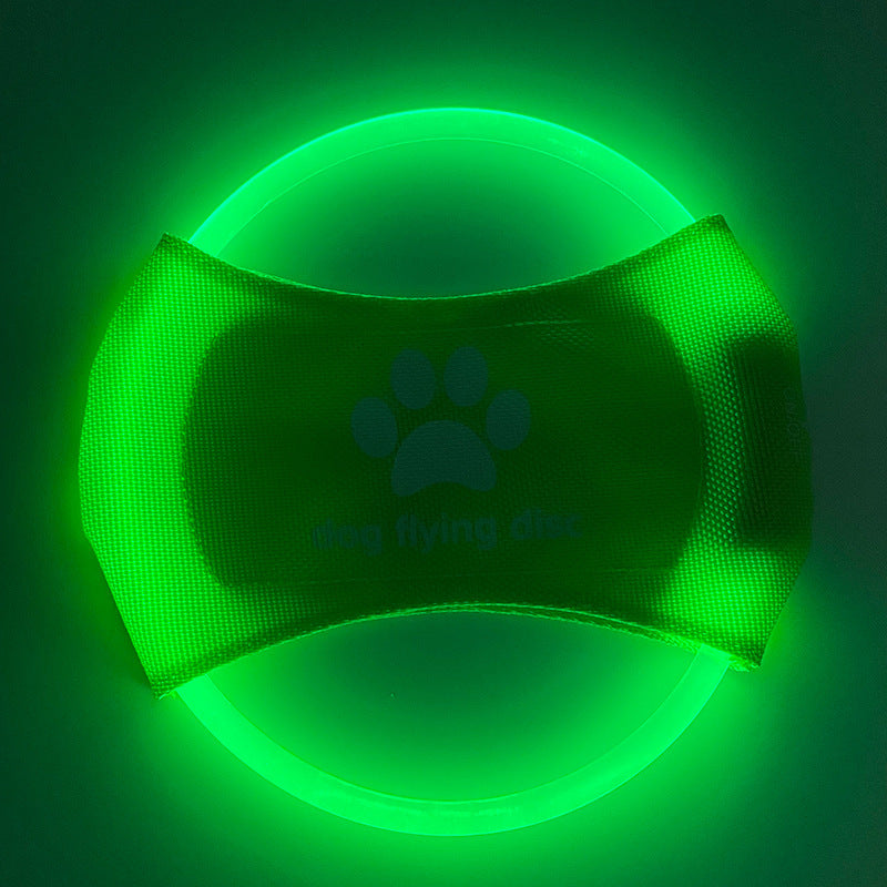 Dog Flying Discs Light Glowing LED Luminous Training Interactive Toys