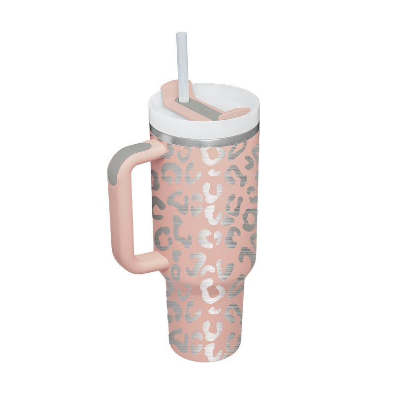 Redtrinket™ 40oz Insulated Tumbler with Handle & Straw