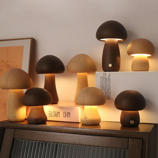 Redtrinket™ INS Wooden Mushroom LED Night Light