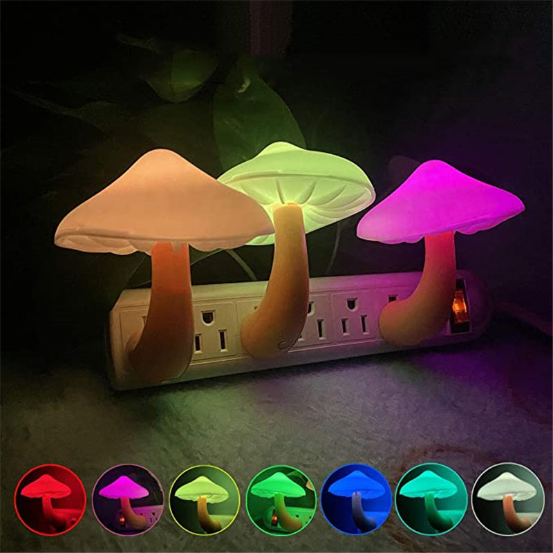 Redtrinket™ LED Mushroom Night Light Plug In Sensor