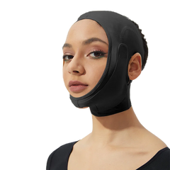 Adjustable Velcro Double Chin Reducer Face Lifting Belt Double Layer Cutout Design At The Chin Shaper Straps