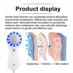 Skin Cooling Cold Hammer Machine Cold Compress Blue Photon Skincooler Facial Reduce Swelling Shrink Pore Ice Cooler Calming Care