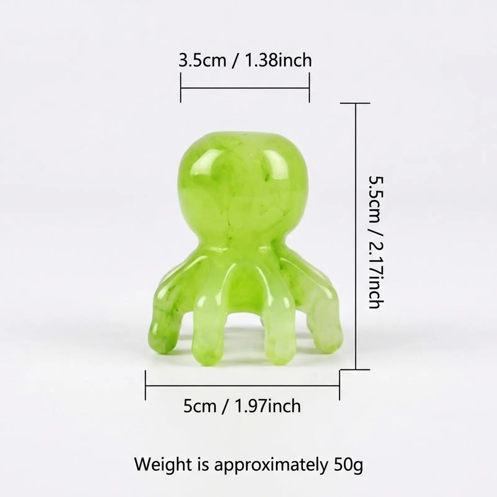 Octopus Massage Comb Resin Head Meridian Scraping Scalp Massage Brush Acupuncture SPA Gua Sha Massage Comb for Fatigue Relief