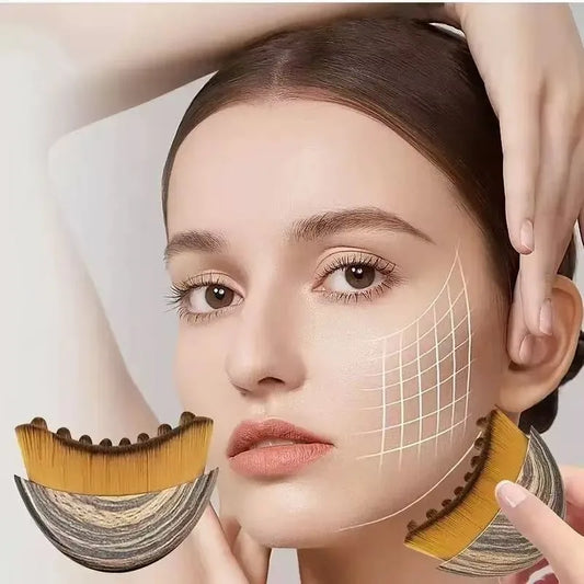 1PC Lymphatic Drainage Brush for Face & Body, Ergonomic Massager Tool, Fits Skin Contours, Detox & Relaxation