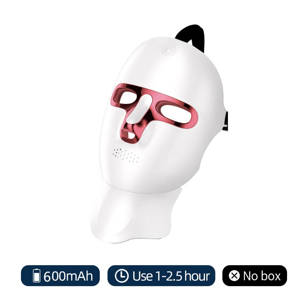 7 Colors Photon Facial LED Mask Red Light Therapy Anti Aging Face Neck Beauty Mask Relaxation Treatment Anti-Wrinkle Skin Care