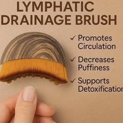 1PC Lymphatic Drainage Brush for Face & Body, Ergonomic Massager Tool, Fits Skin Contours, Detox & Relaxation