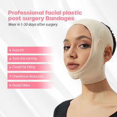 Adjustable Velcro Double Chin Reducer Face Lifting Belt Double Layer Cutout Design At The Chin Shaper Straps