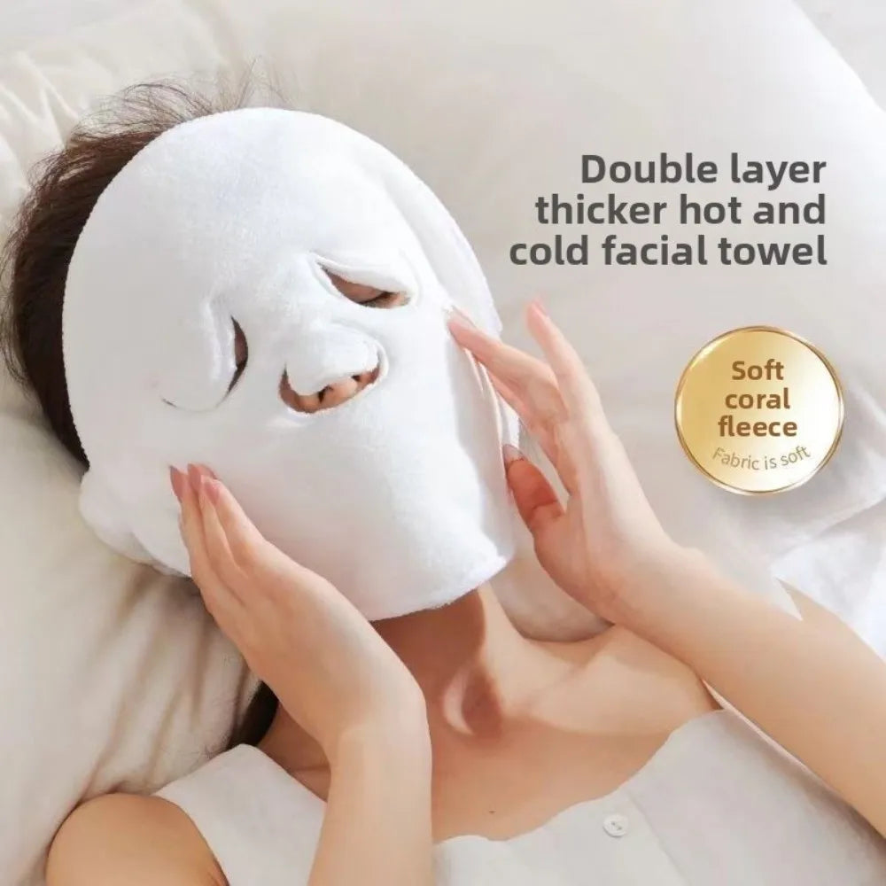 Gifts Hot and Cold Compress Face Towel Masks Hanging Ear Reusable Hot Compress Towel Wet Compress Facial Steamer