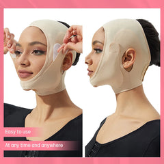 Adjustable Velcro Double Chin Reducer Face Lifting Belt Double Layer Cutout Design At The Chin Shaper Straps