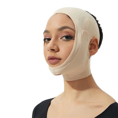 Adjustable Velcro Double Chin Reducer Face Lifting Belt Double Layer Cutout Design At The Chin Shaper Straps
