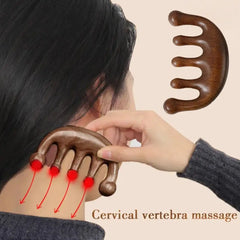 Gua Sha Massage Comb, Head and Face Scalp, Natural Facial Massager, Wide Tooth, Guasha Scraping, Body Massage