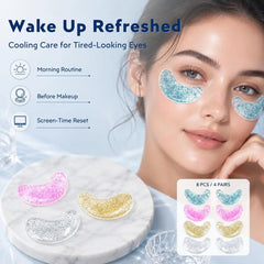 Reusable Under Eye Patches 2-8PCS Hot & Cold Gel Eye Pads Ice Pack for Puffy Eyes Cooling Patches  Eye Care Tools Night Routine
