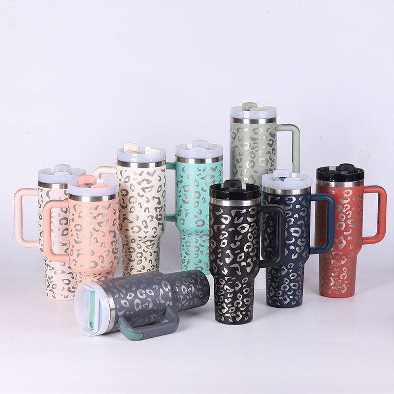 Redtrinket™ 40oz Insulated Tumbler with Handle & Straw