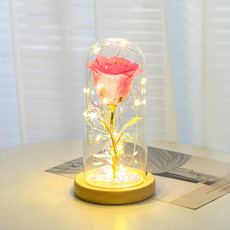 Redtrinket™ Romantic LED Eternal Rose in Glass Dome