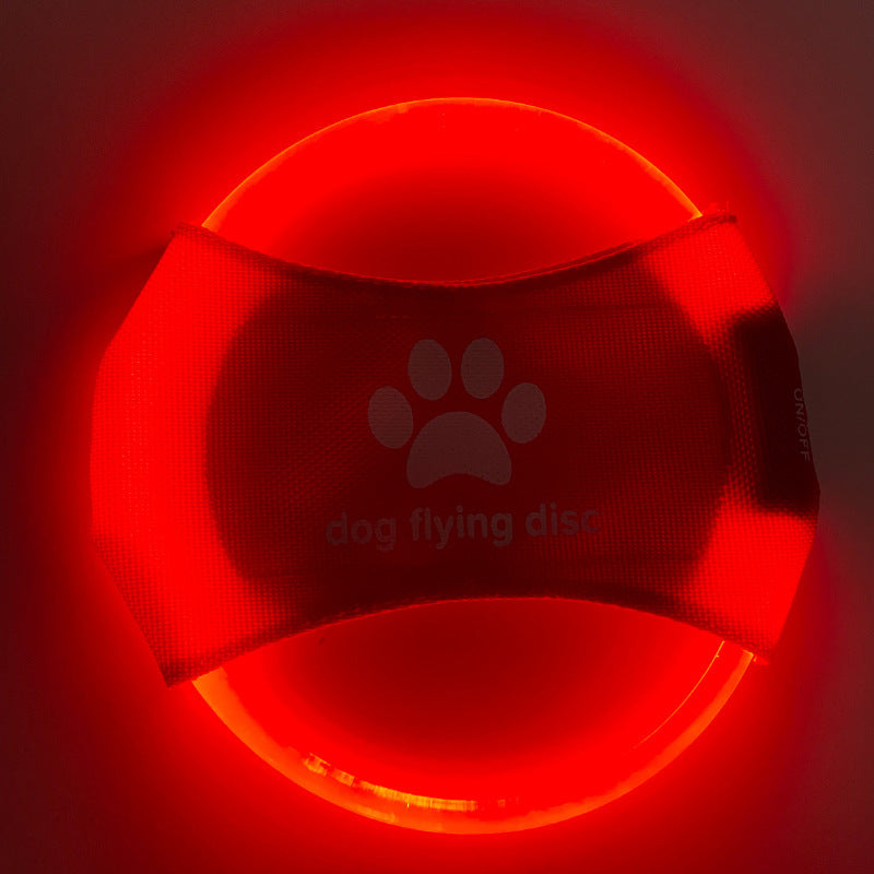 Dog Flying Discs Light Glowing LED Luminous Training Interactive Toys